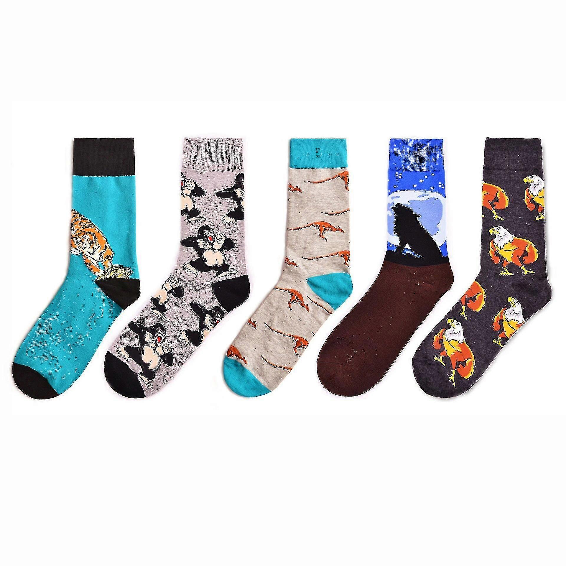 Kul Mönstrad Funky Crew Strumpor För Män