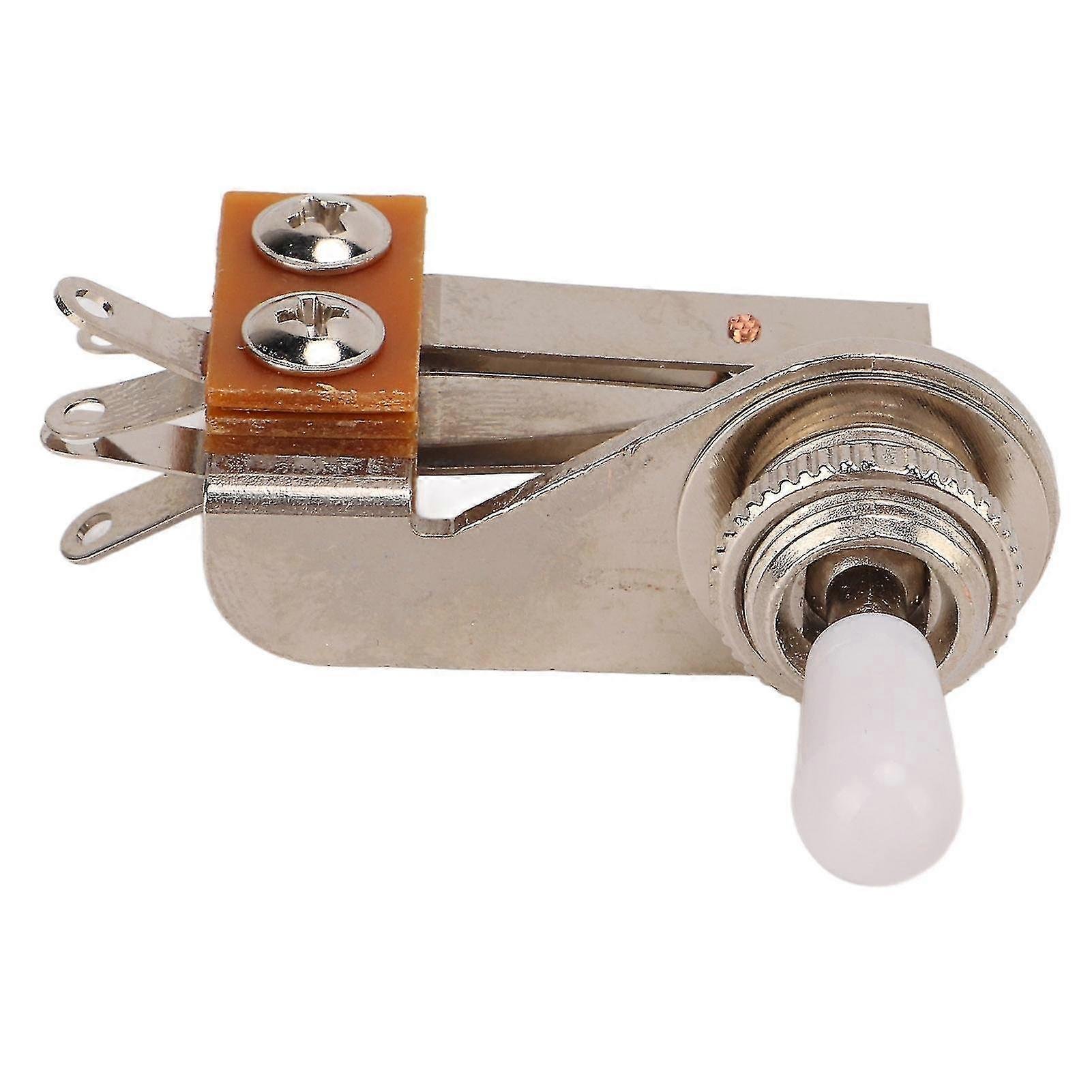 2024 3 Way L Shaped Toggle Switch Electric Guitar Pickup Selector Replacement Tones Control PartsWhite Cap