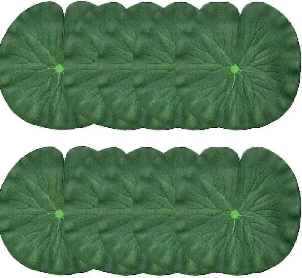 10 Pieces Artificial Floating Lotus Leaf Decoration For Pool Pond
