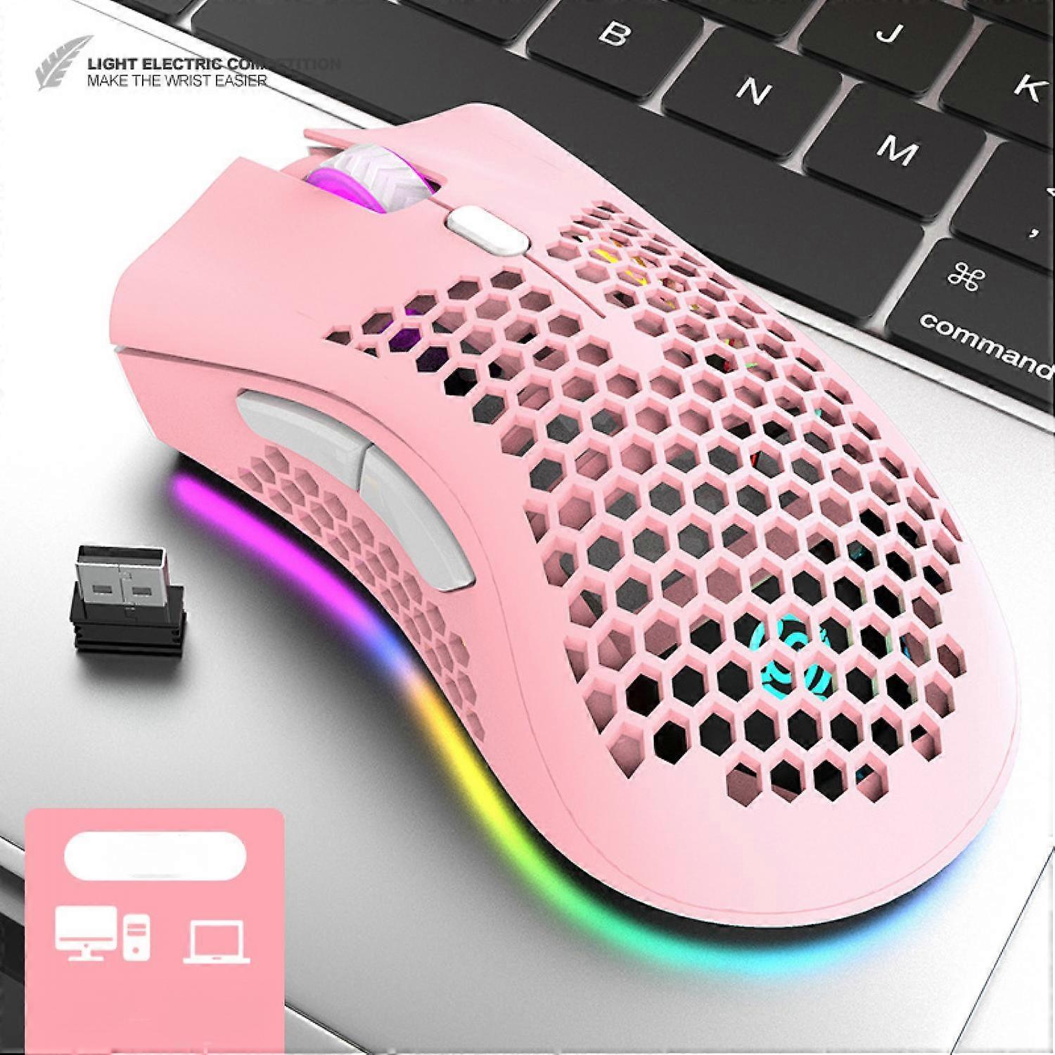 Pink wireless mouse rechargeable