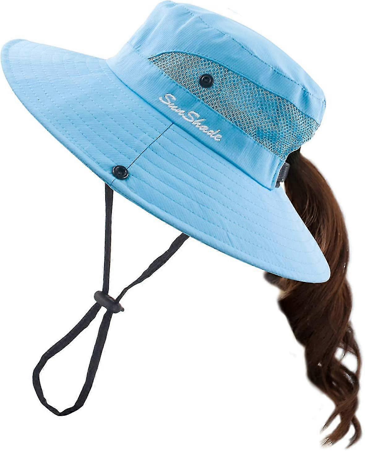Women"s Ponytail Sun Hat Uv Protection Foldable