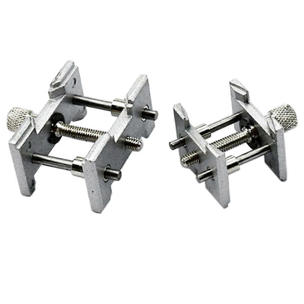 2 Set Metal Watch Movement Holder Fixed Base Multi Function for Watchmaker Watch Clamp Watches Repa
