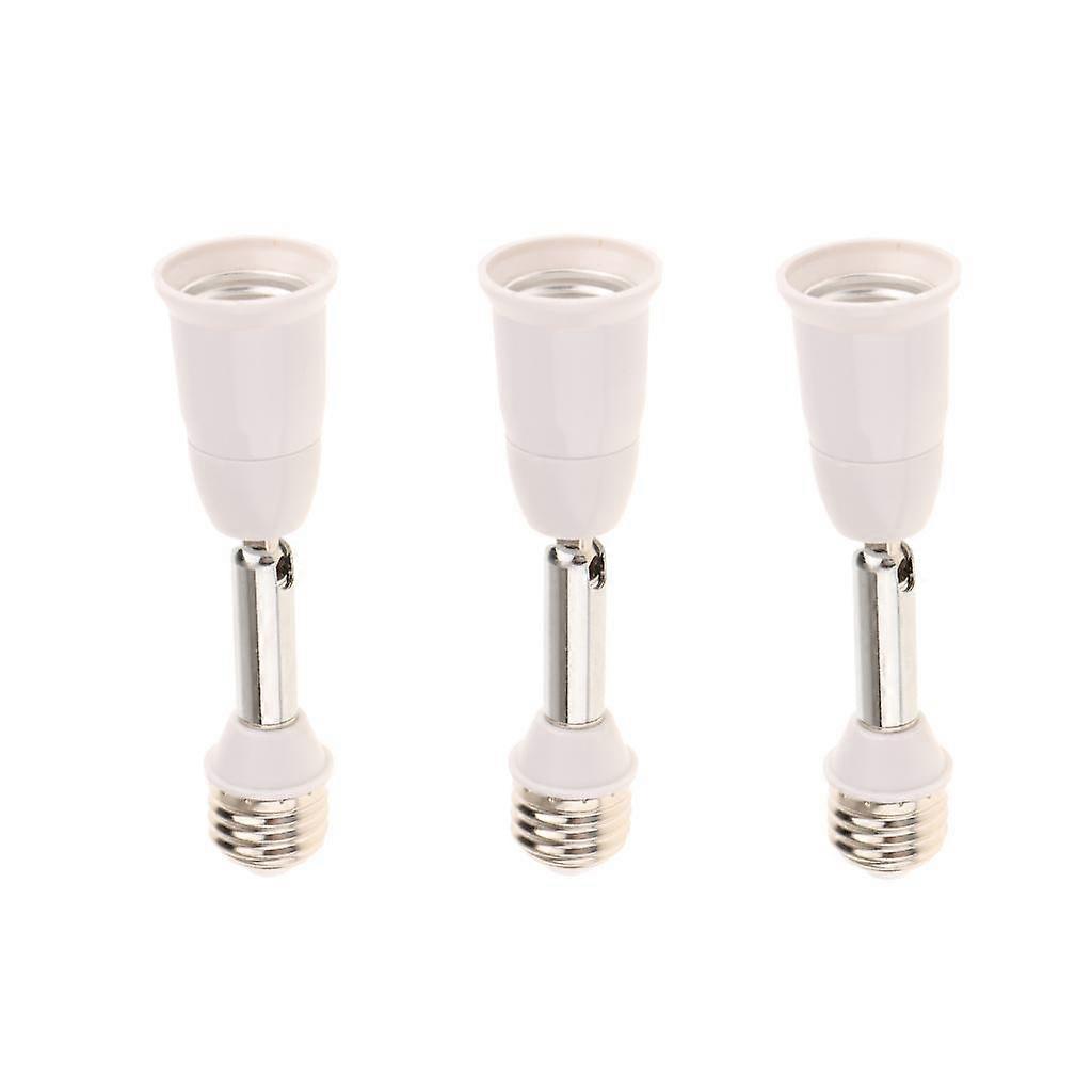 3 Lamp Socket Bulb Holder Adapter Extender Universal Swivel Joint E26 to E26
