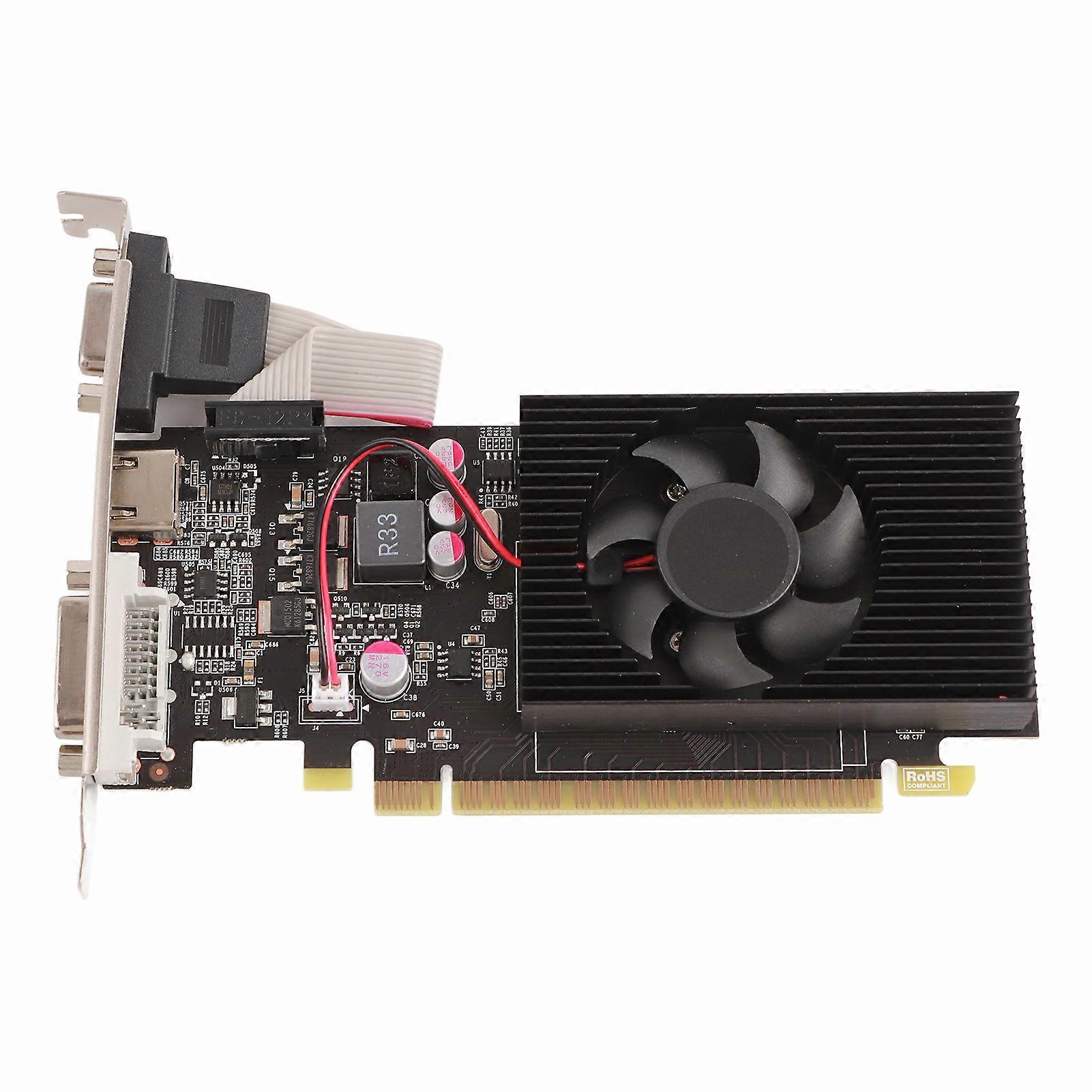 GT730 Grafikkarte 128 Bit 4GB DRR3 PCI Express 2.0 X8 HD Multimedia Interface DVI VGA PC Dünne Grafikkarte