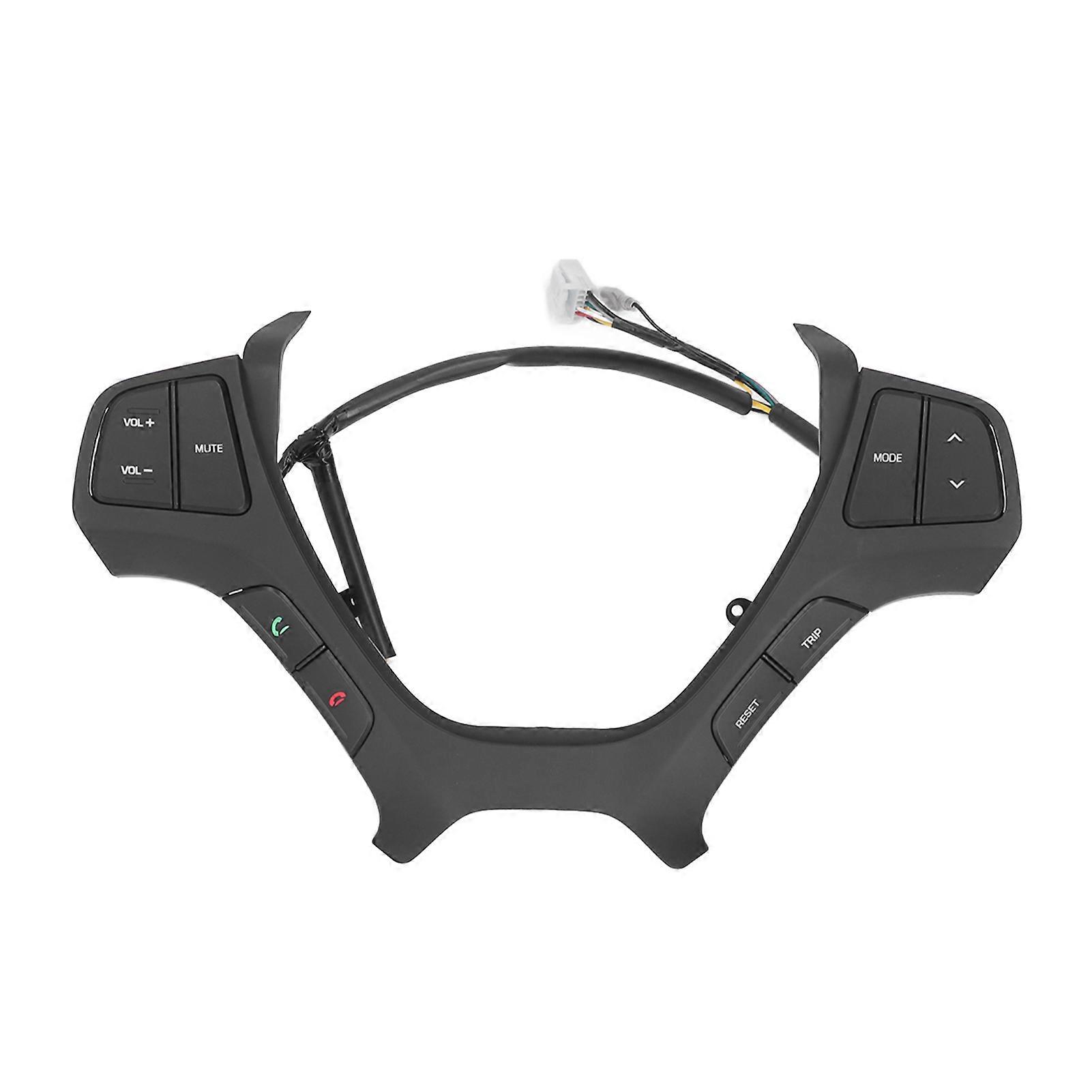 Steering Wheel Swith Control Button Multifunctional Black Replacement for HYUDNAI I10 2014?2017