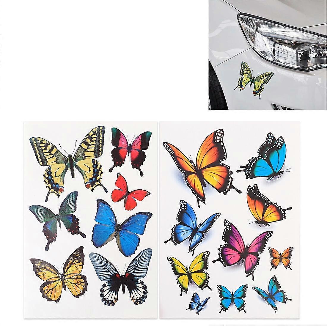 7 PCS Butterfly Shape Plastic Car Free Sticker