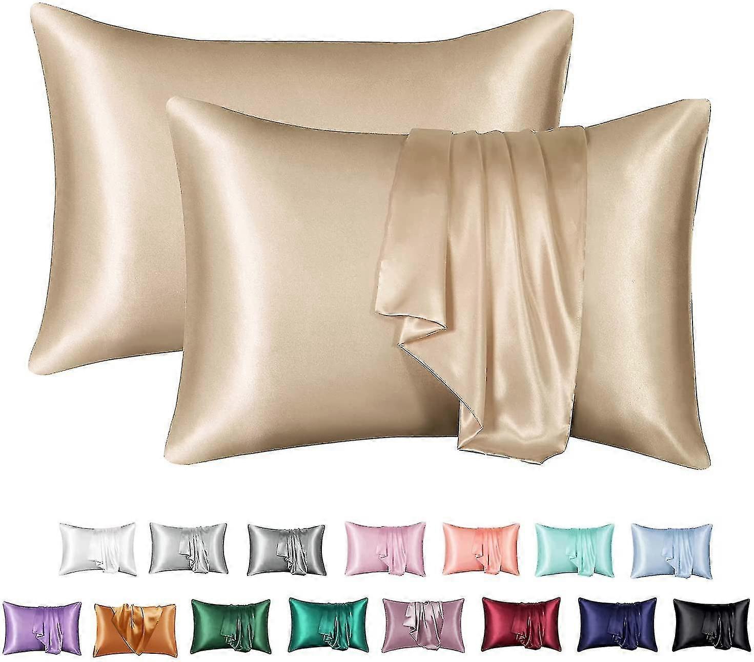Jedwabna poszewka na poduszkę 2 sztuki, 100% jedwabna poszewka na poduszkę z jedwabiu morwowego do włosów i skóry, jedwabna poduszka z liczbą nici