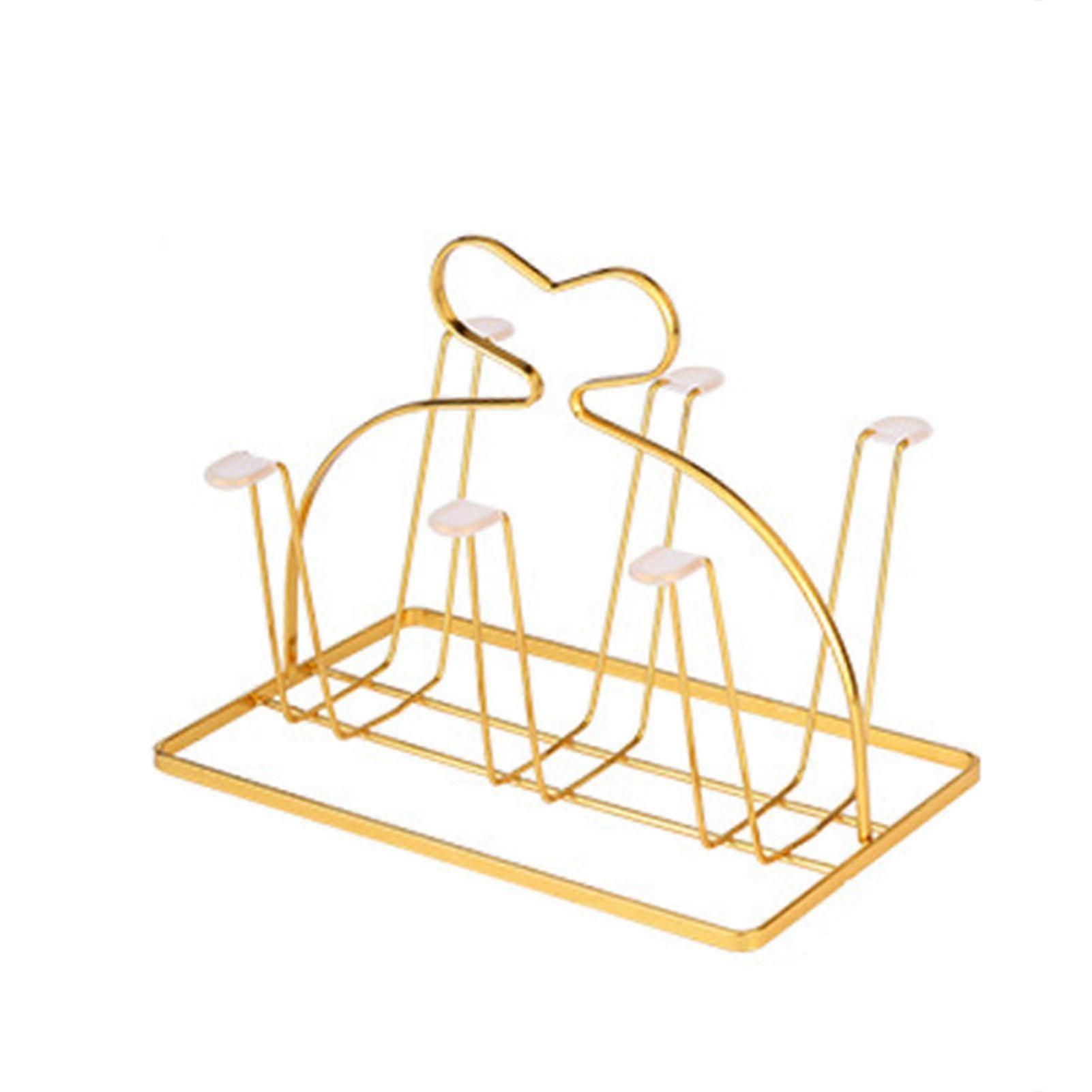 Cup Upside Down Drain Rack Space-saving Durable Stable Rack with Tray for Home Decor & Kitchen Storage Rack