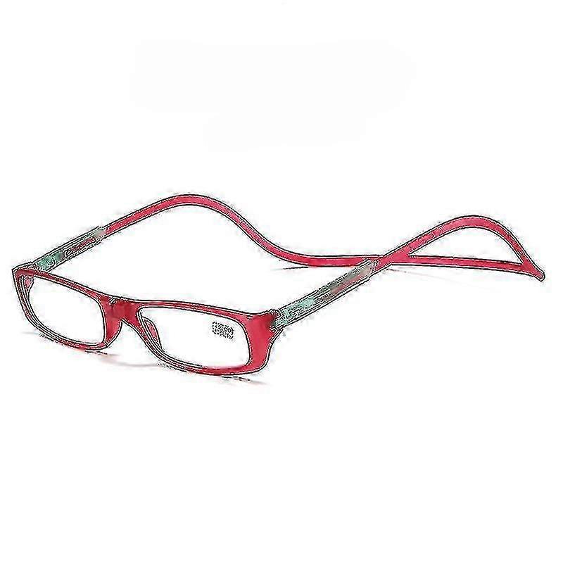 Folding Magnetic Reading Glasses Snap Click Front Neck Hanging Spectacles