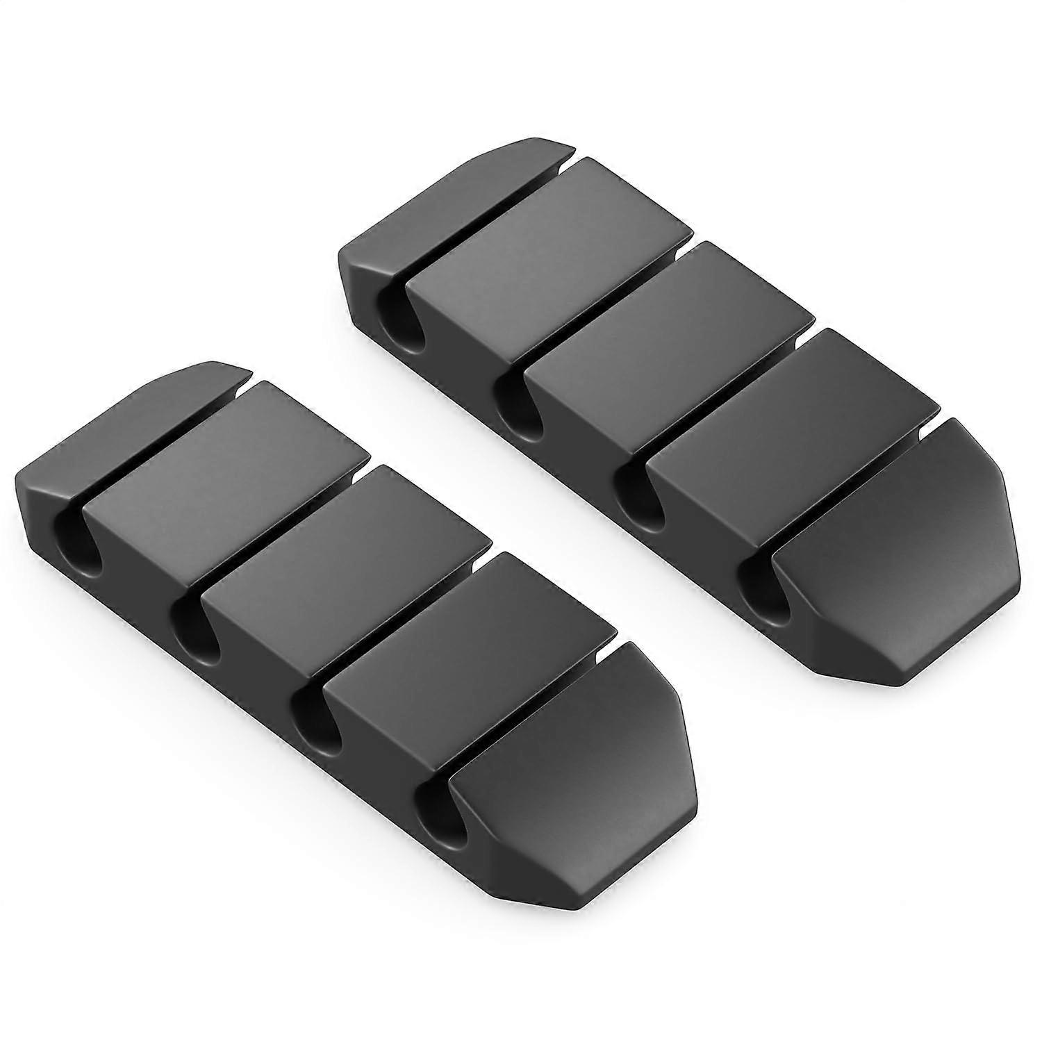 Pack Cable Holders Cable Guide Self-Adhesive Cable Fixing Organizer Cable Clips Cable Fixing Cable Management Cable Clips - For 4 Cables - Black
