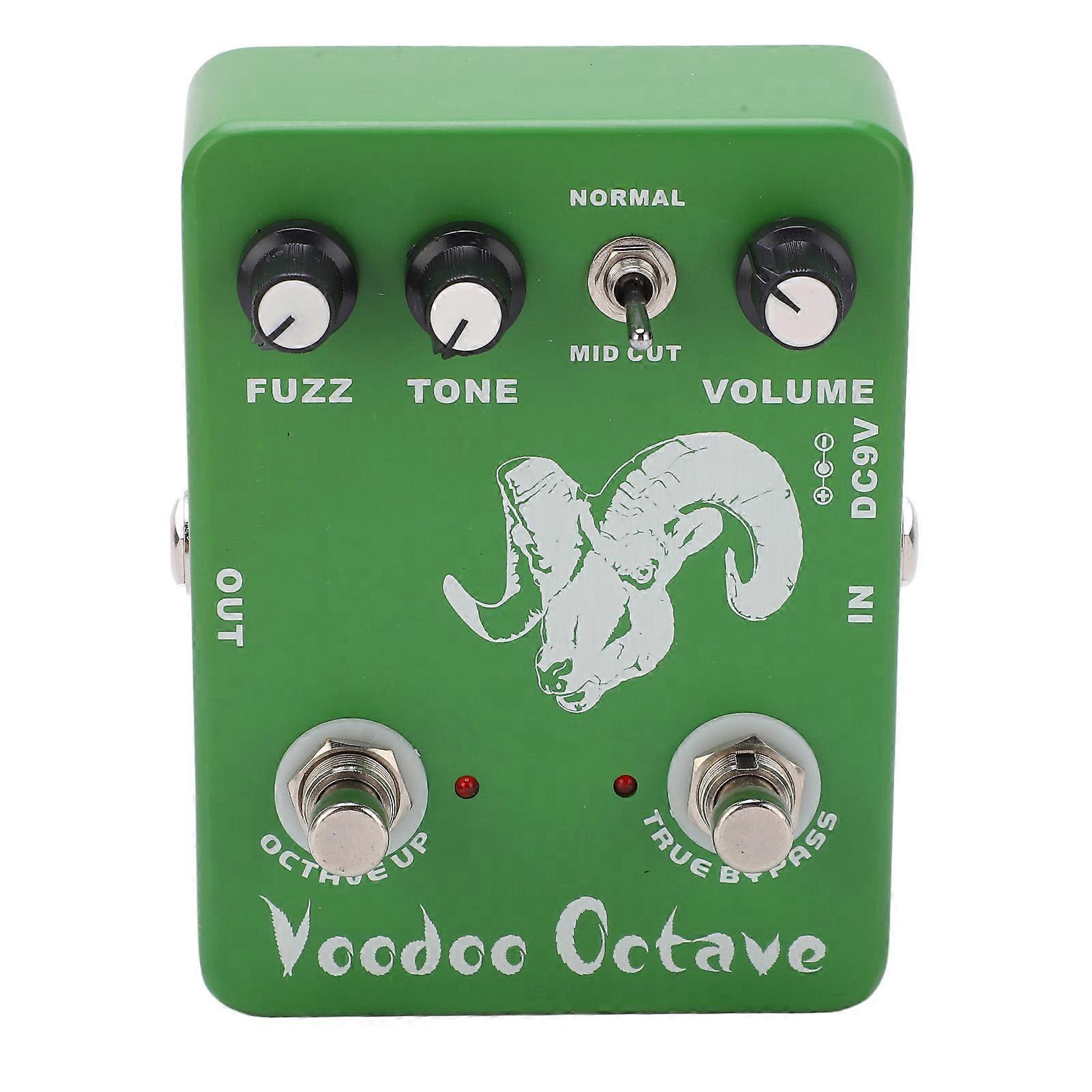 Guitar Effect Pedal Voodoo Octave Fuzz Adjustable Single True Bypass Instrument Accessory