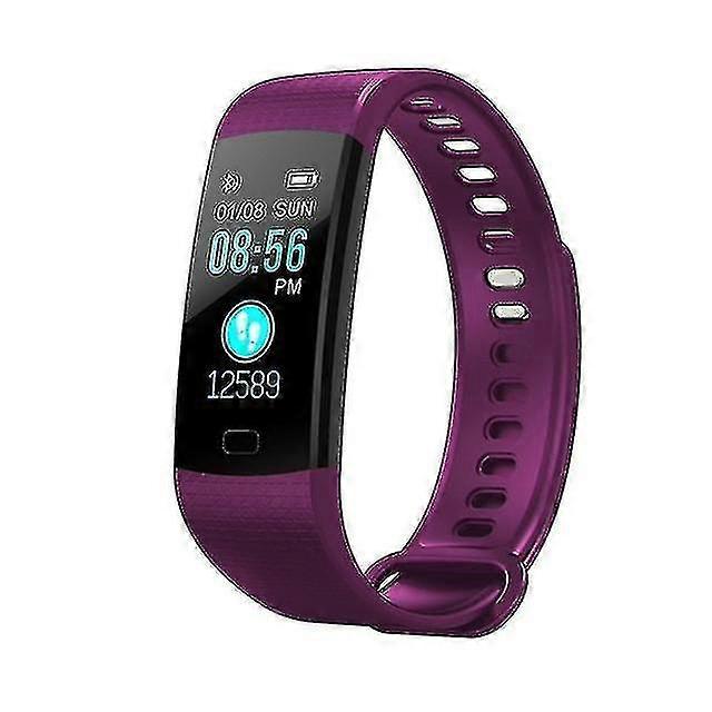 Y5 Multifunctional Activity Bracelet With Color Screen-Purple