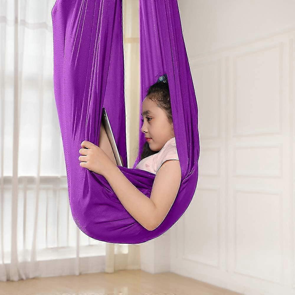 Kinder-Schaukel-Hängematte, Indoor-Schaukel Elastische Kuschel-Hängematte sensorische Schaukel Ideal für ADHS, Asperger-TVR