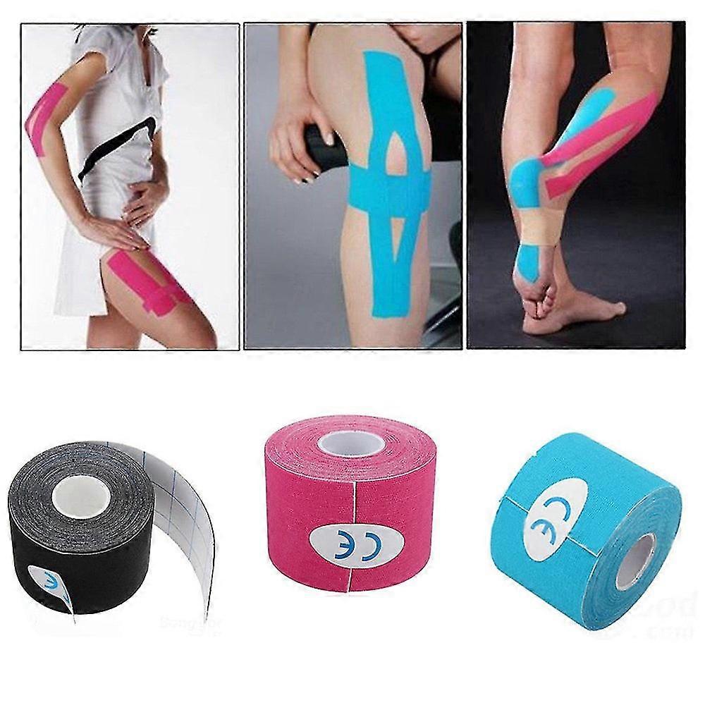 شريط علم الحركة Kinesio الشريط قبضة الأشرطة الانتعاش الرياضي مرونة الركبة العضلات تخفيف آلام الركبة منصات دعم ضمادة اللياقة البدنية