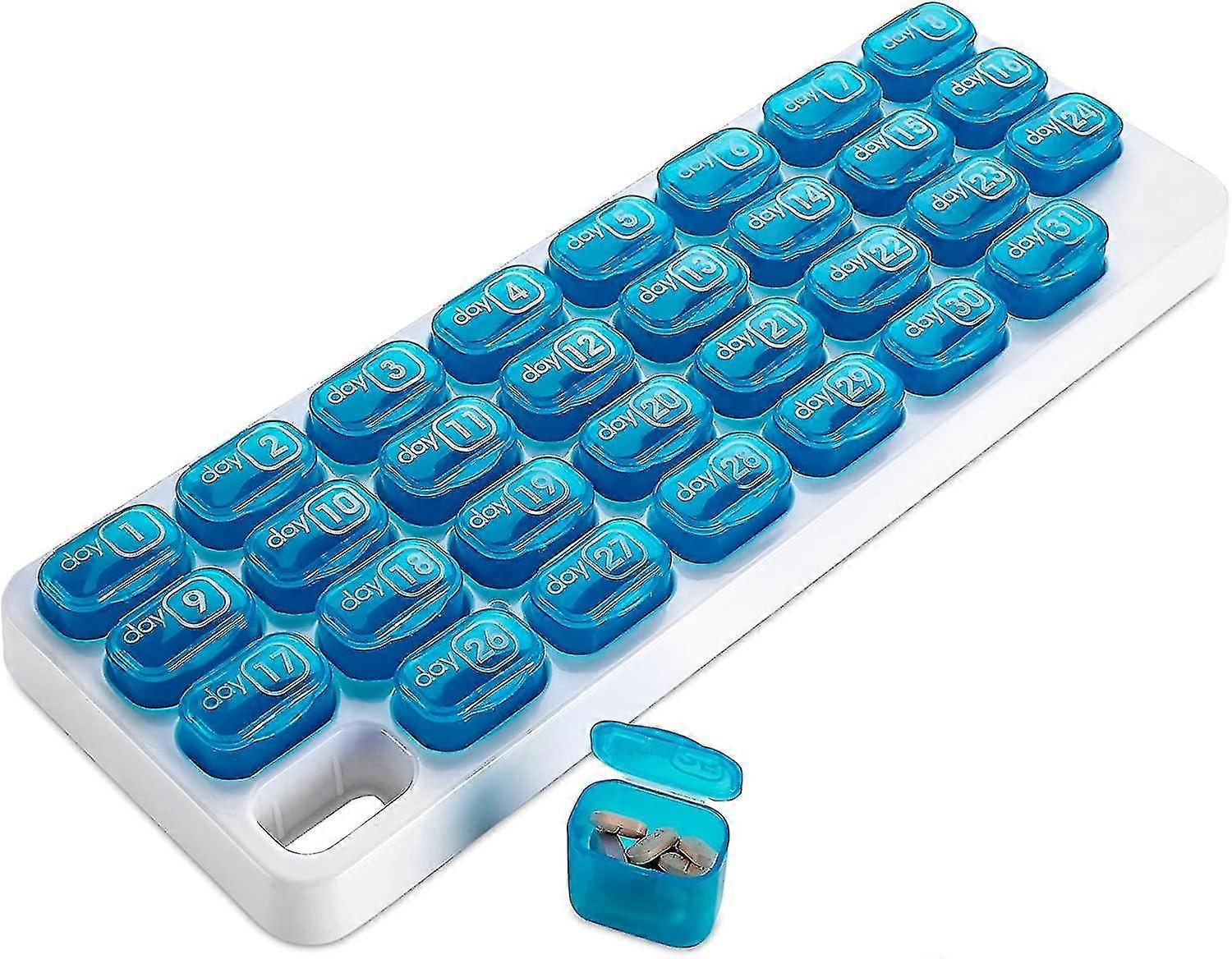 31 Pop Out Medication Capsules, Monthly Pill Organizer