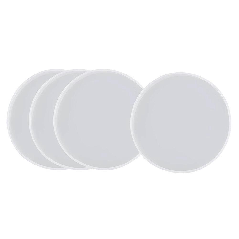 4PCS Round Resin Coaster Mold for Resin Casting,Epoxy for Casting with Resin,Concrete,Cement and Polymer Clay