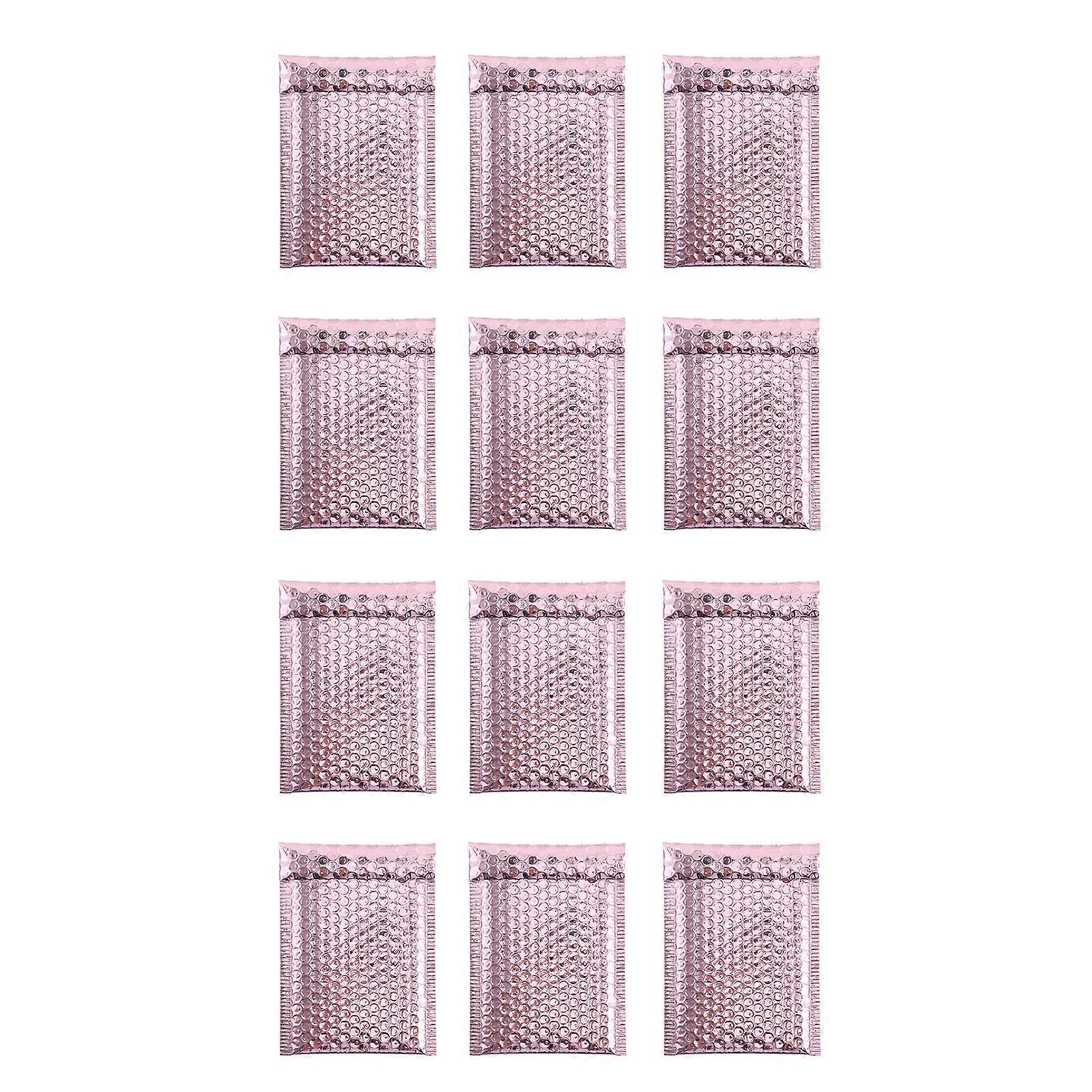 12pcs Bubble Mailers Padded Envelopes Bags Bubble Wrapping Envelope (Pink)