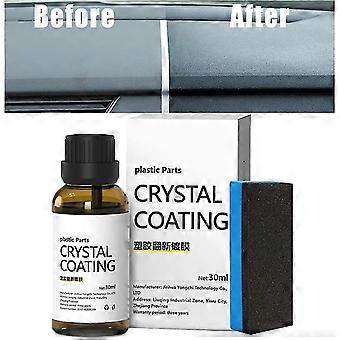 Plastic Trim Restorer & Crystal Coating Kit For Cars | 30ml Bottle With Sponge, 3-Piece Set 3 thumbnail image