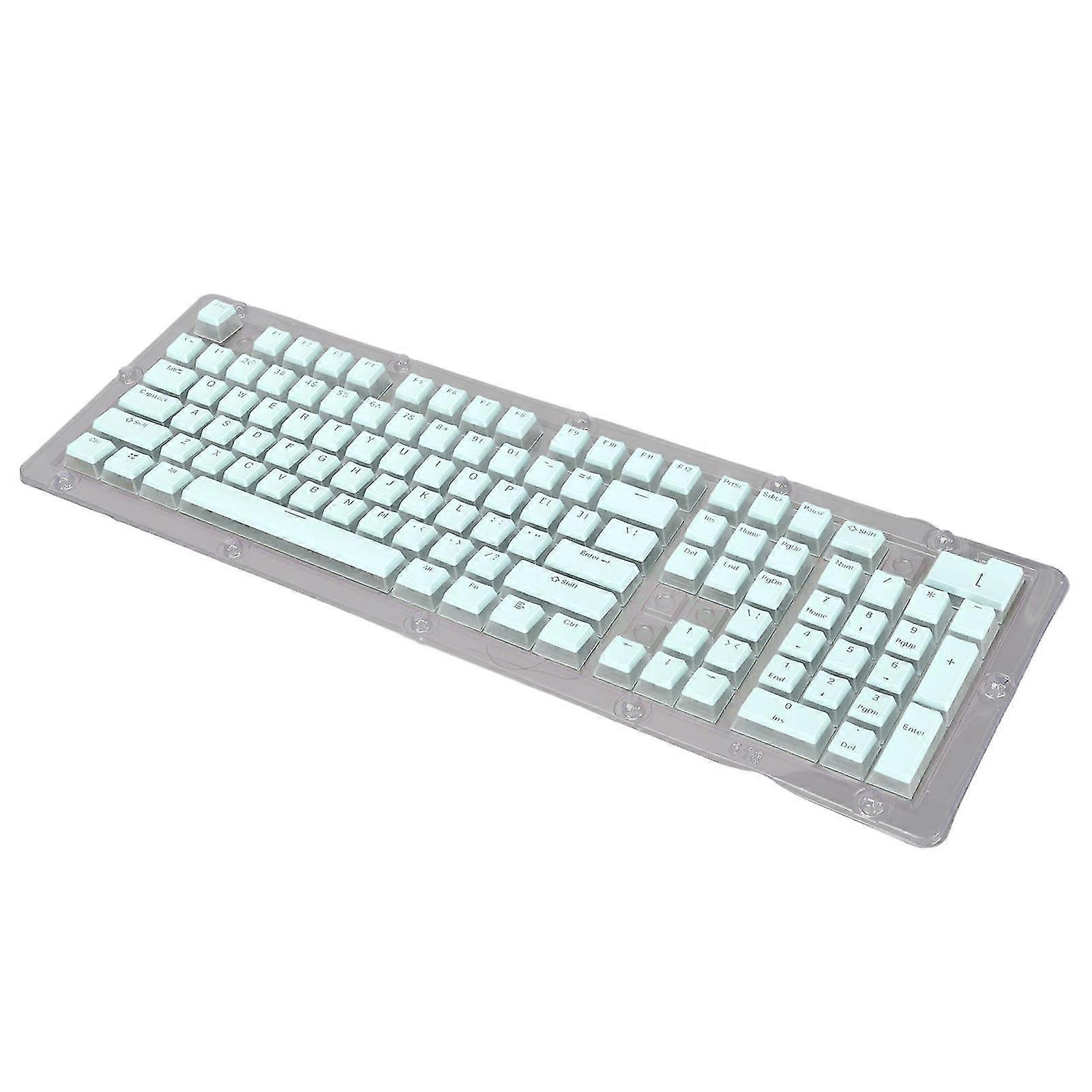 Double Layer Two Color Light Transmission ABS Keycaps for 61 87 104 108 Keys Mechanical Keyboard - Blue (108 Keys)