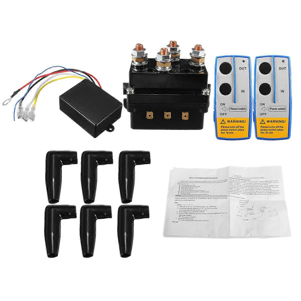 12V 500A Solenoid Relay Contactor+ Wireless Remote Control Kit for ATV 5500-12000Lbs (500A)