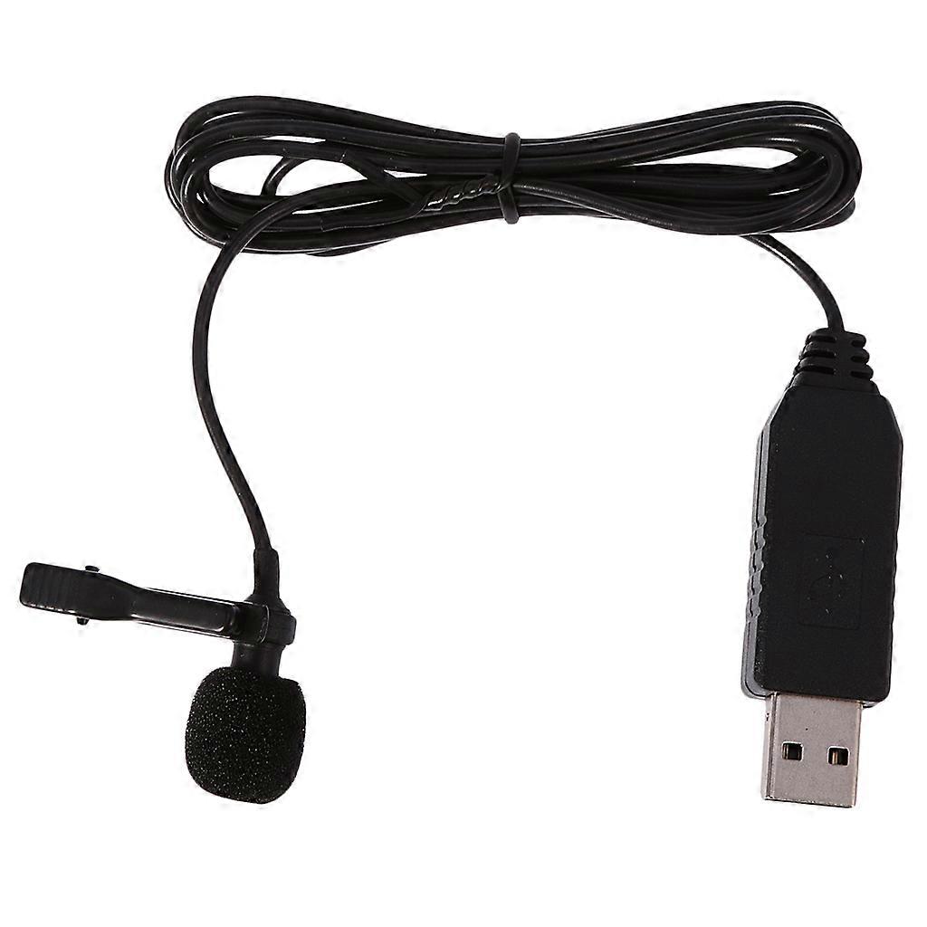 Mini Clip-on USB Lavalier Lapel Condenser Microphone Mic for PC Internet