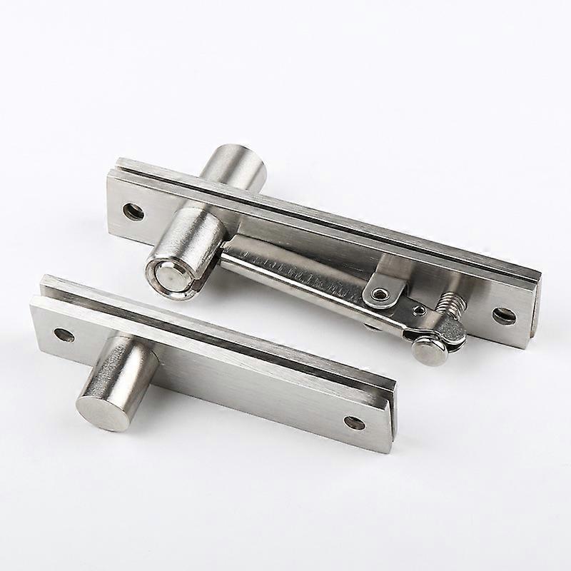 Door Pivot Hinge, 360 Degree Rotation Hidden Door Shaft Pivot Hinges, Heavy Duty Stainless Steel Concealed Rotating Door Hinge (1set of 2pcs, silver)