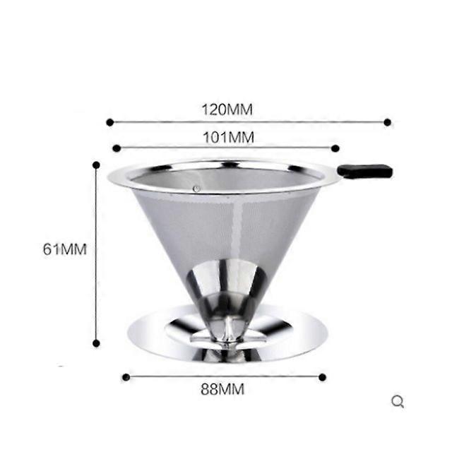 Reusable Coffee Filter Holder Double Layer Stainless Steel Coffee Tea Strainer Coffee Accessories for Brewing Fresh Coffee 2023