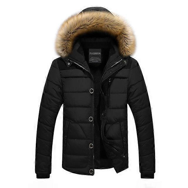 Herren Winterjacke 2023 Pelzkragen Kapuze Herren Mantel