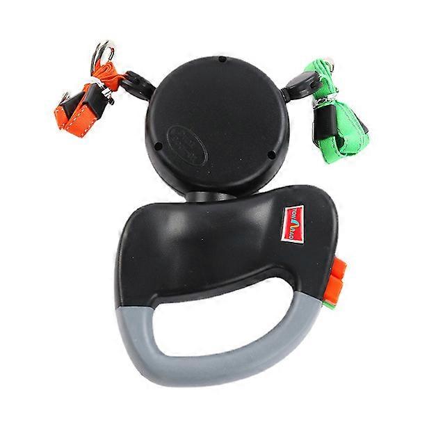 Bånd for to hunder 3M kjæledyr Dobbelthodet trekktau Automatisk en for to dobbelthodede hundeførerhunder Hundebånd Utstyr til kjæledyr