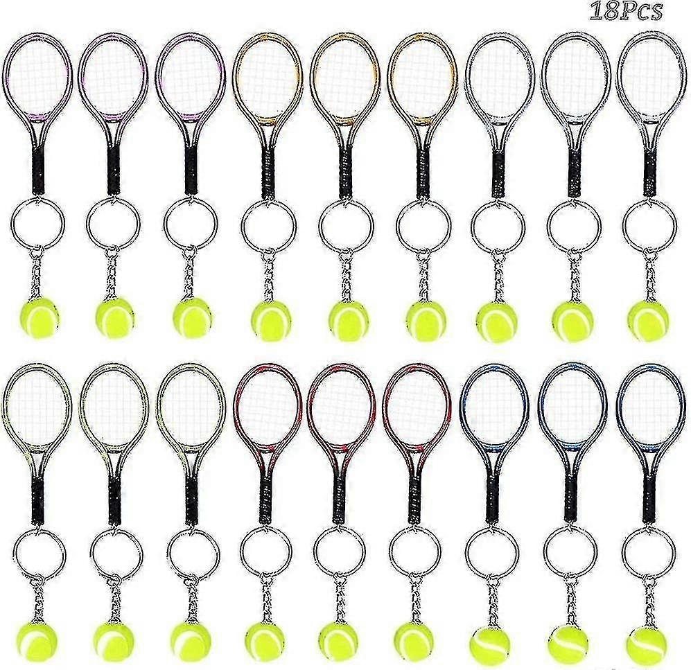 18 Mini Tennis Racket Pendants