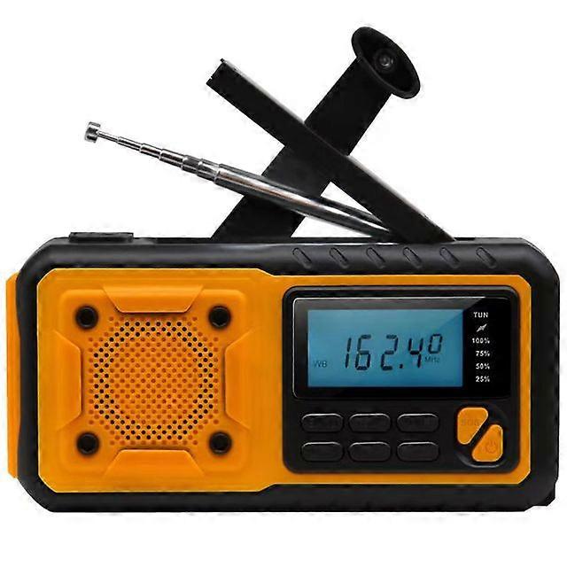 Portable Emergency Solar Hand-crank Radio AM/FM NoAA DSP SOS with 4000mah Battery Power Bank Flashlight Read SY-376 Solar Radio