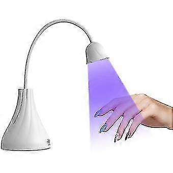 Mini Lotus Led Nail Lamp 360 Rotatable Nail Curing Light Rechargeable white