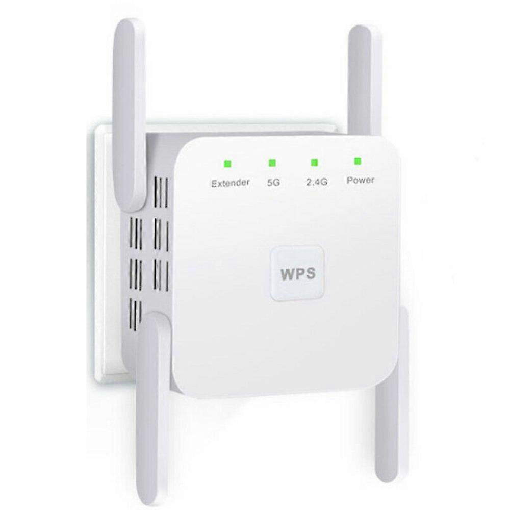 WiFi Extender,WiFi Amplifier,WiFi Booster,Coverage Up to 6500 Square Feet,2.4G/5G Dual Band WiFi Repeater, Speed Up to 1200Mbps with Ethernet Port, Qu