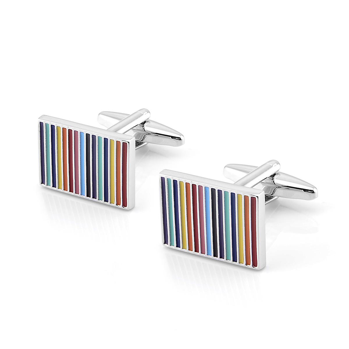 2pcs colorful Life Color Vertical Cufflinks