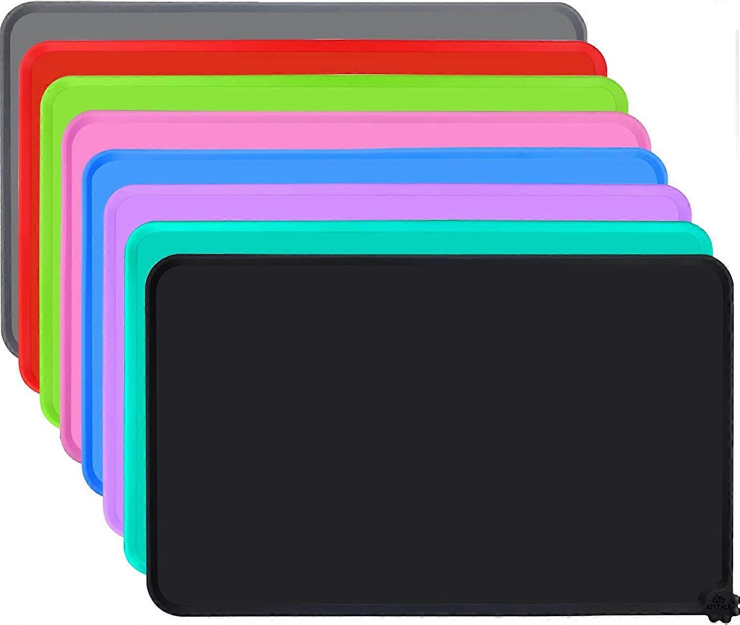 وسادات تغذية الأليفة المصنوعة من السيليكون ، وسادات وعاء غير مائية للكلاب والقطط ، أسود