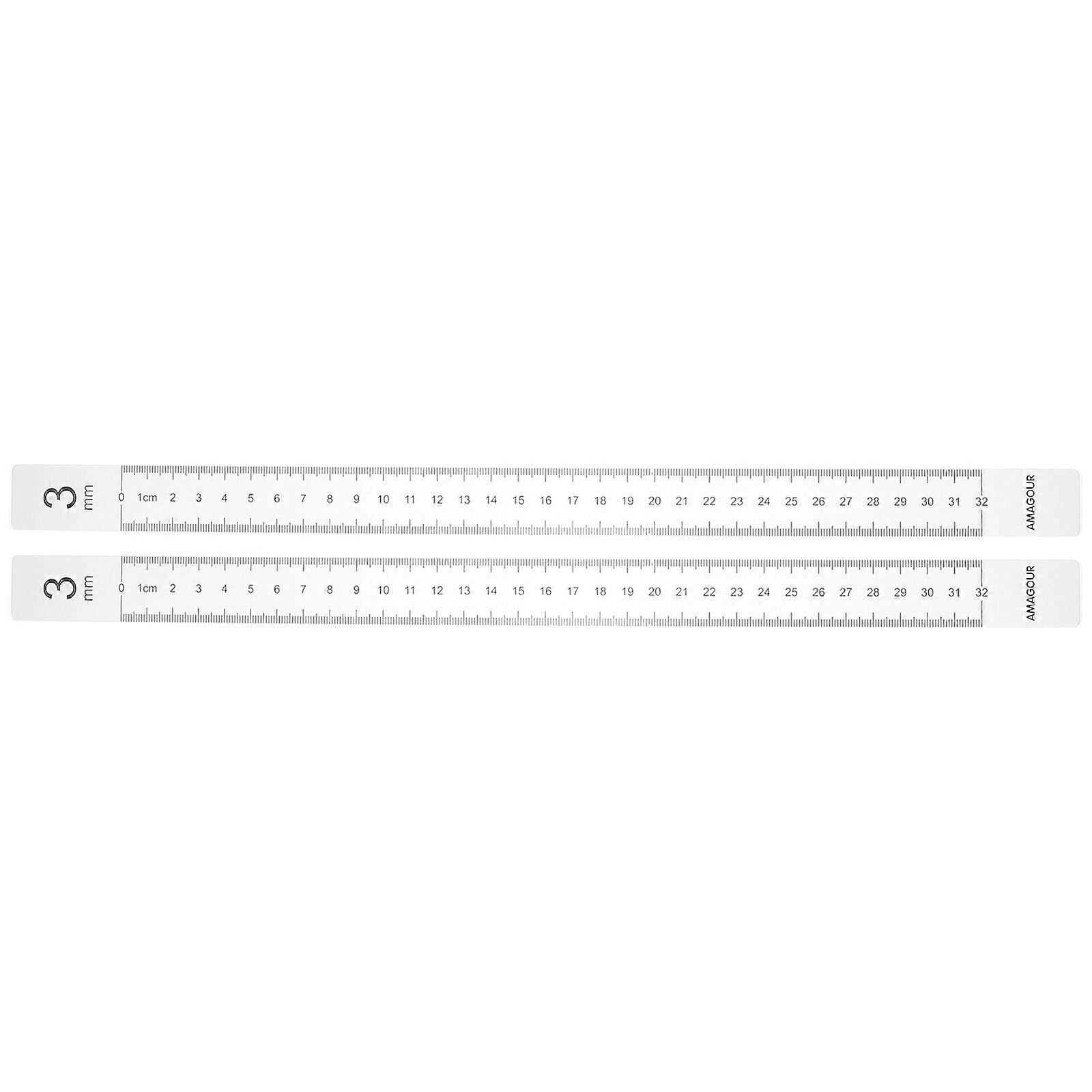 1 Pair Biscuit Balance Ruler with Graduated Scale Rolling Pin Guide Stick Measuring Dough Strip