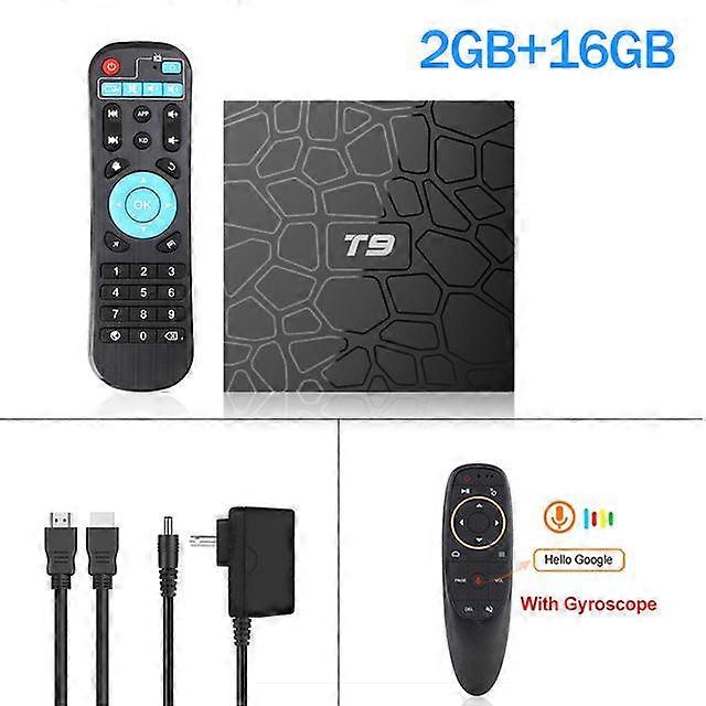 T9 TV Box Android 9.0 4GB RAM 64GB ROM 4K H.265 2.4G &5G Dual WiFi RK3318 Quad Core BT4.0 Smart Set Top Box