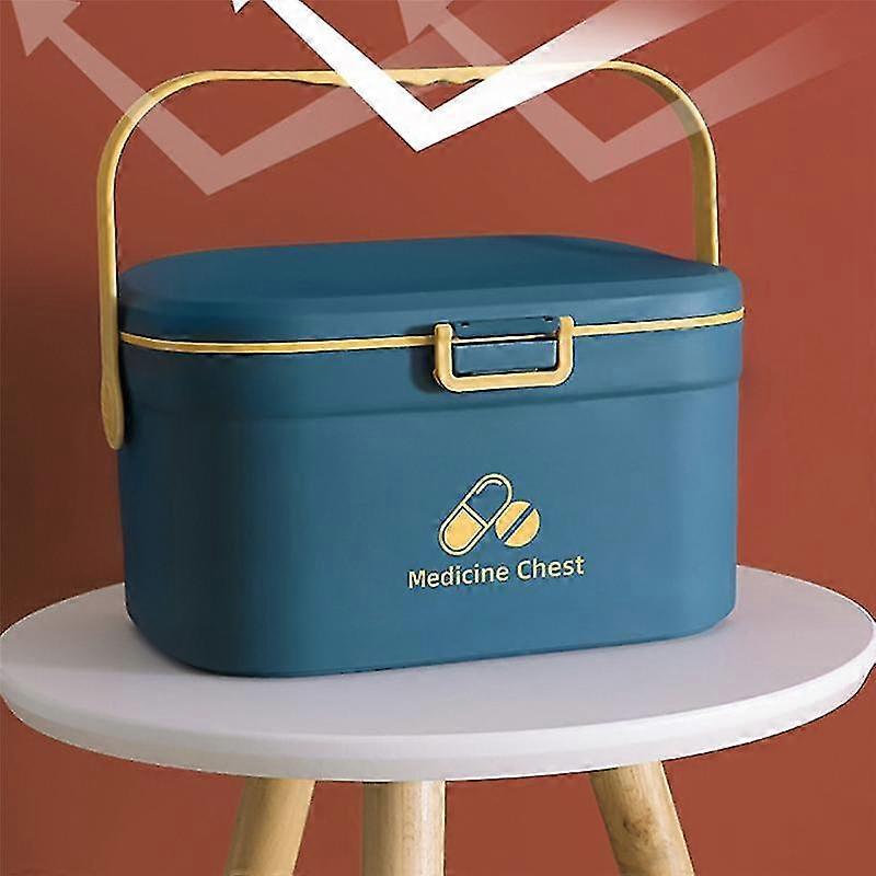 Multi-functional Emergency Pills Case Kit Container Portable Household Medicine Organizer Storage B