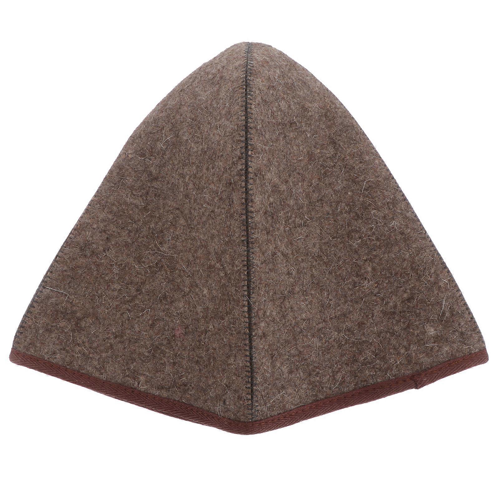 Thickened Sauna Hat Wool Felt Hat Bathing Hat Comfortable Sauna Hat Water Absorption Hat