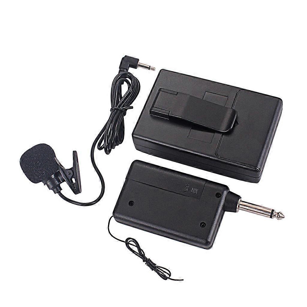 Wireless Receiver Lapel Collar Clip Mini Mic System Microphone