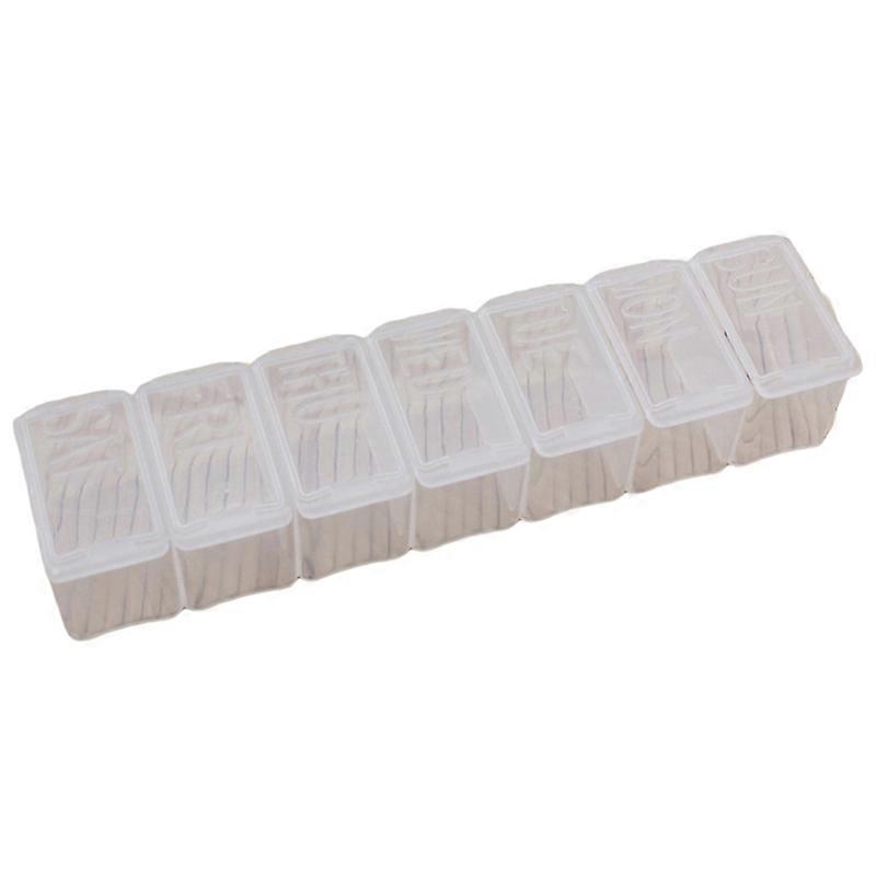 Mini Bunker Container Compact Independent Cover 7 Grids Rectangular Tablets Splitter Case Household Products JIKAIX
