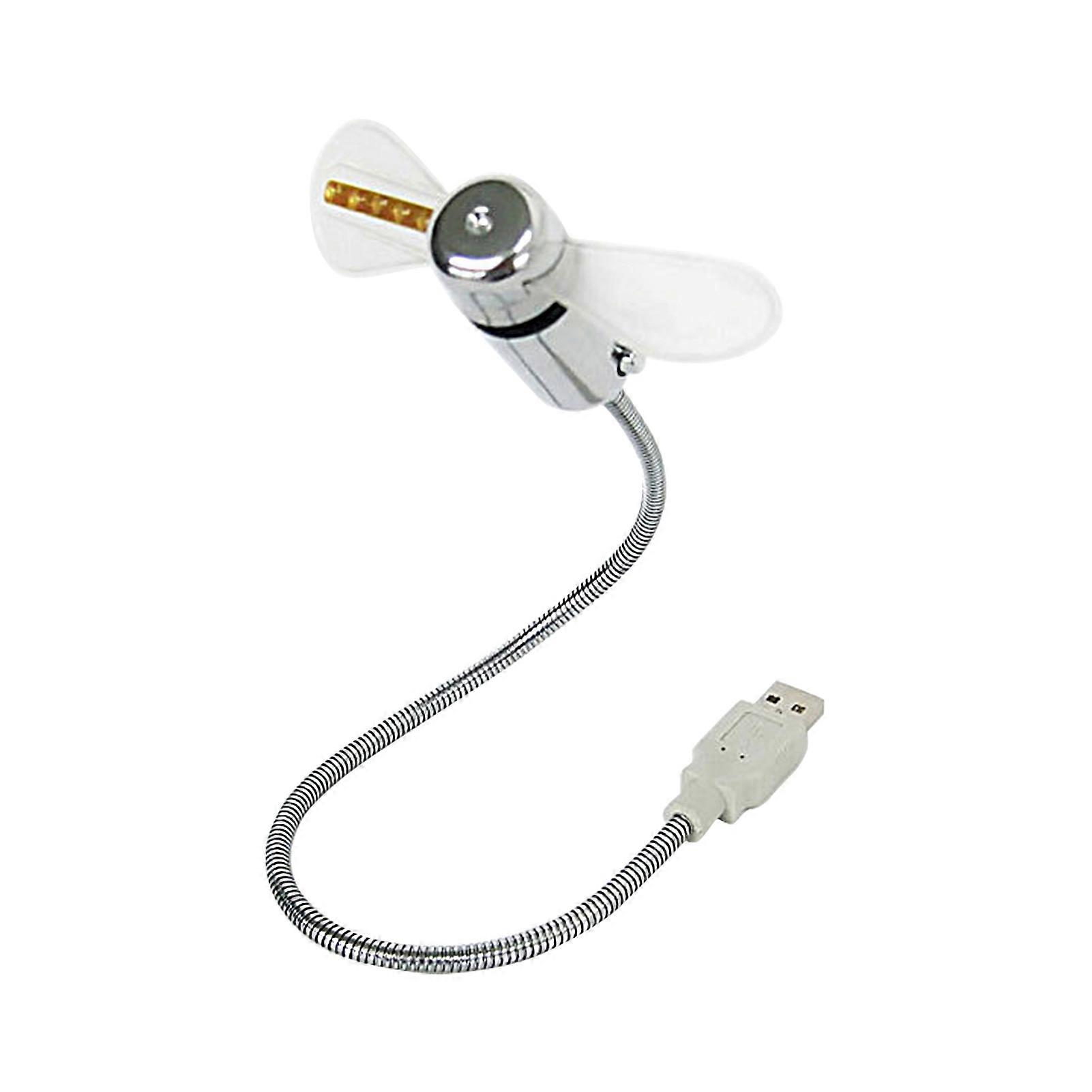 USB Design Desktop Fan Adjustable ABS Energy-saving Luminous Cooling Fan for Dormitory