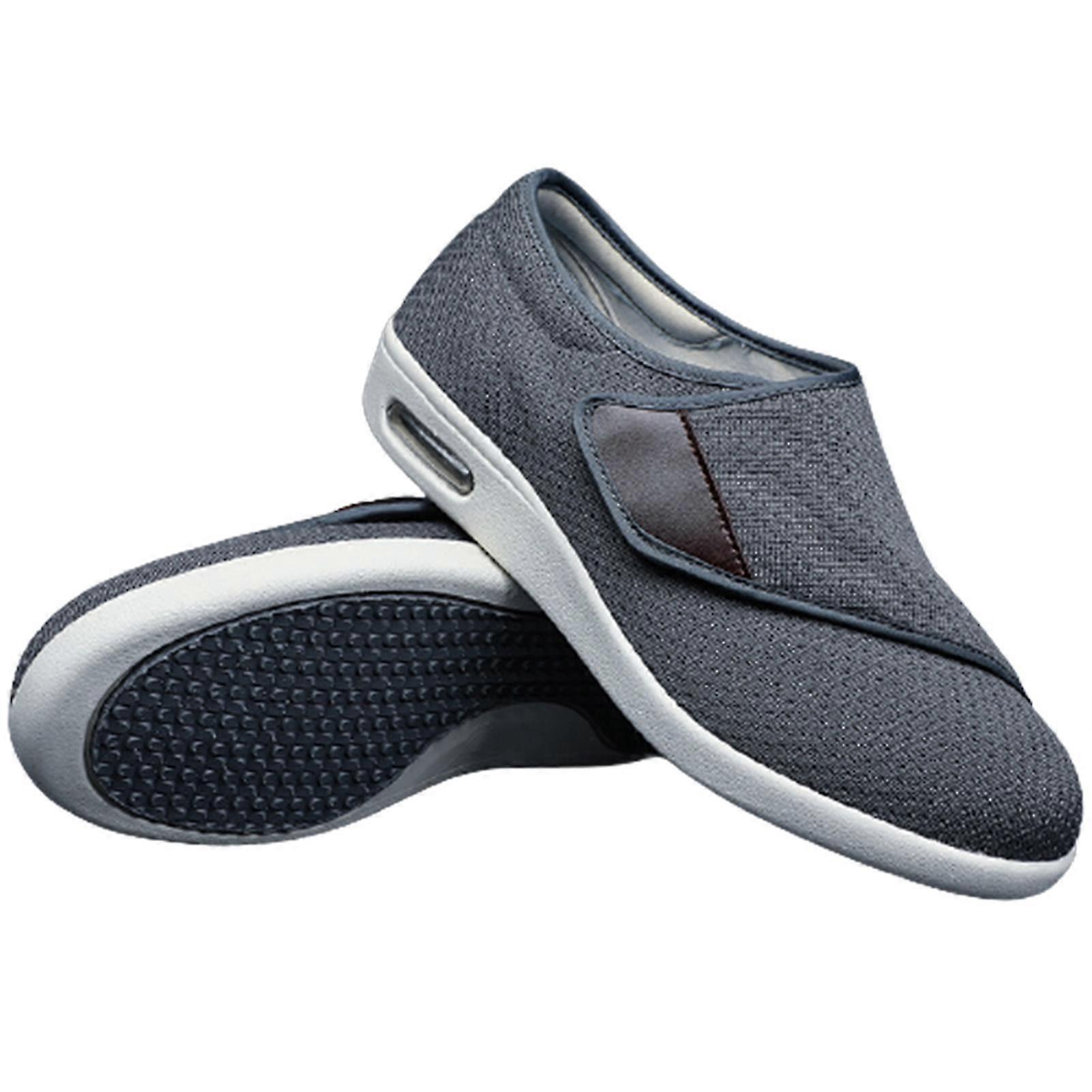 Wide Adjusting Soft Comfortable Shoes Orthopedic Walking Shoes for the Old Breathable Hook-and-loop