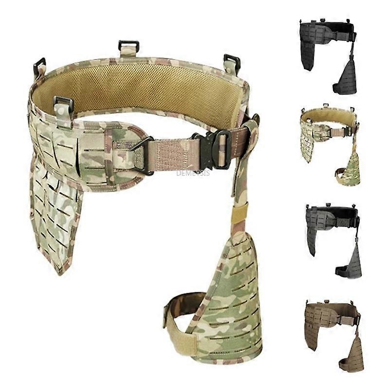 Taktikai MOLLE párnázott deréköv lábtáskás platformmal kültéri Airsoft Paintball Cs háborús játékhoz