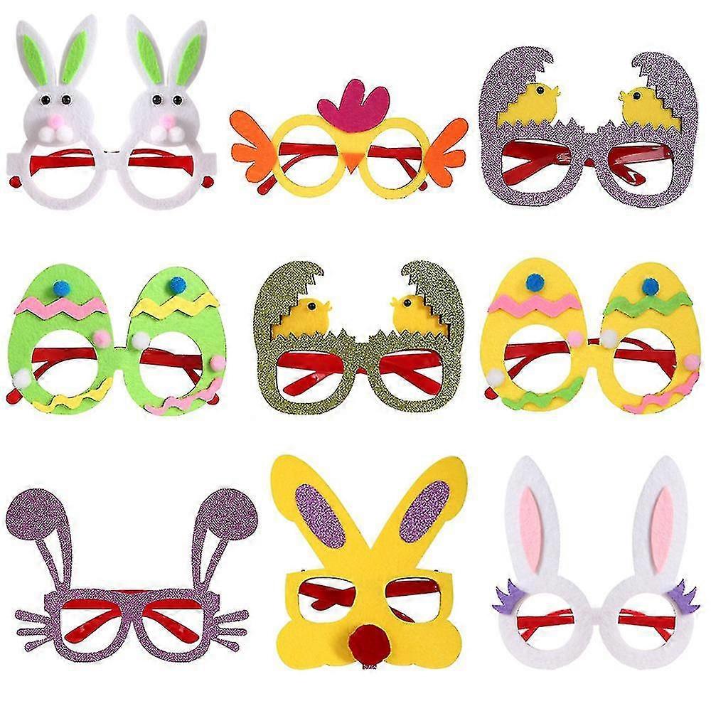 9pcs Easter Glasses Kids Party Glasses Prop