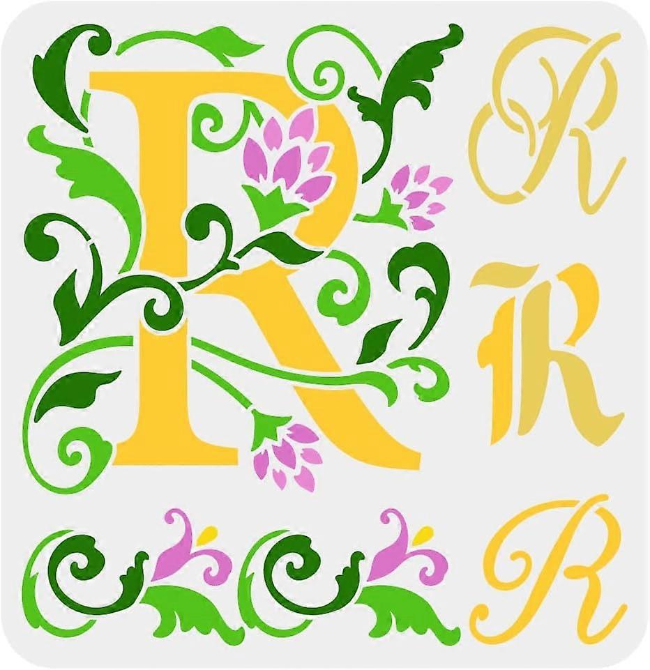 Letter R Abstract Dog Yellow Decorative Graffiti Mural Alphabet Initial  Stencil Artwork Framed Wall Art Print A4 - Walmart.com, image size:932x961