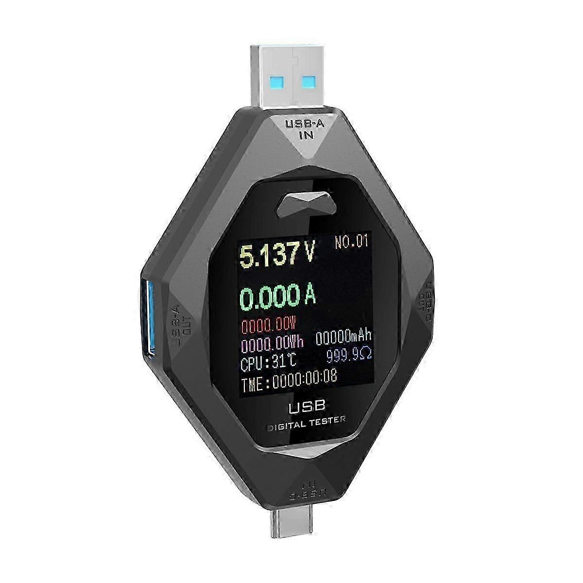 Type-C Tester Digital Smart Voltmeter Battery Capacity Detection Current Voltage Tester Fast Chargin