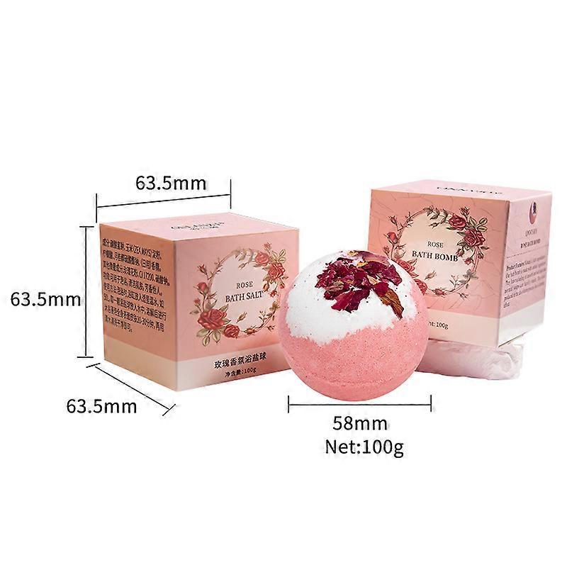 Dried Flower Bath Bombs Salt Balls,Rose/Calendula/Lavender/Ogura Orchid/Milk Extract Essential Oils,Moisturizing Dry Skin,Fizzy Spa,Relaxation,Self Ca
