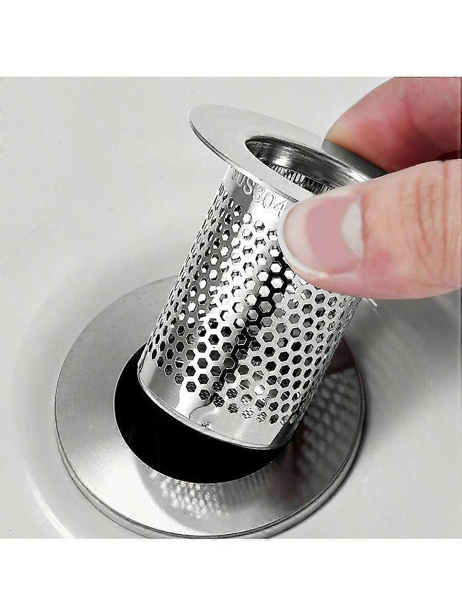 1pc נירוסטה נירוסטה אגן ניקוז רשת ניקוז מסננת לשיער וחלאות, נירוסטה עמיד יותר, למטבח / כיור אמבטיה / ניקוז הרצפה / צינור