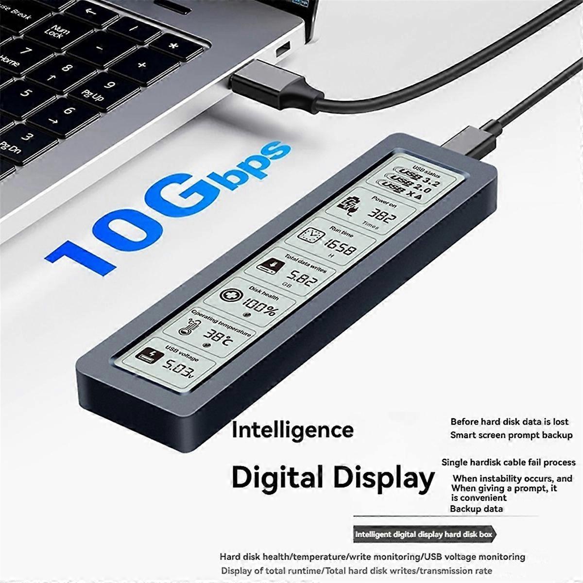 M.2 SSD NVMe Case USB3.2 Gen2 Type C 10Gbps PCIe SSD Case M.2 NVME Enclosure Disk Box Tool Free SSD Aluminum Case